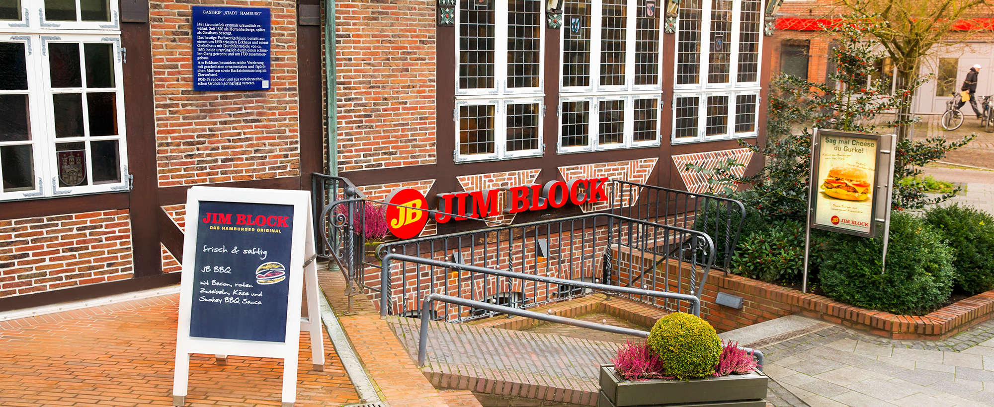 Außenansicht Jim Block Restaurant in Hamburg Bergedorf