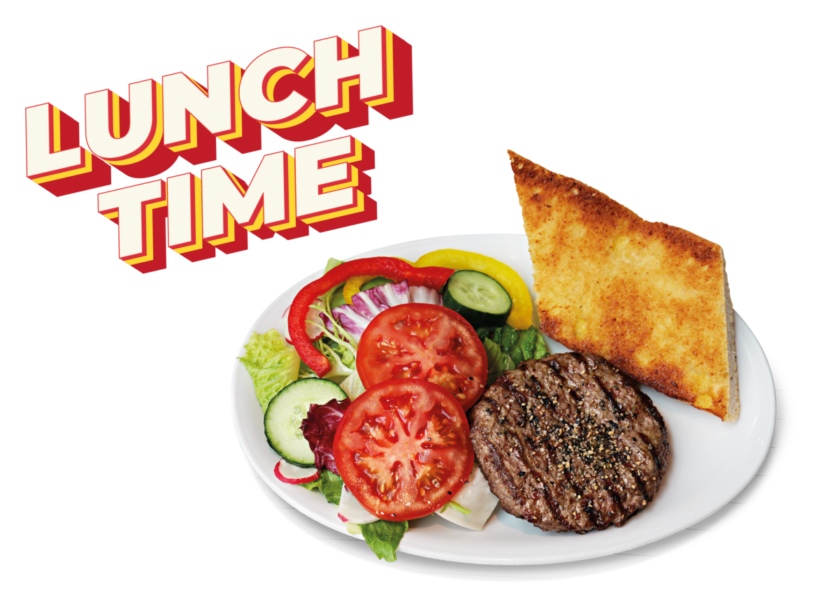 Jim Block Lunch Time Montag Lunch Time Motiv mit JB Salat klein, 160g Patty und JB Brot